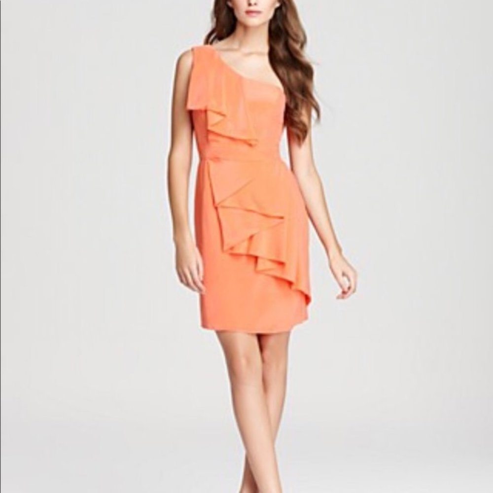 Shoshanna Silk One Shoulder Dress size 6 NWT